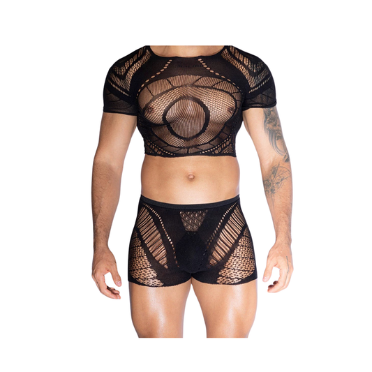 TIPSY G Fishnet Sheer Sexy Lingerie Set