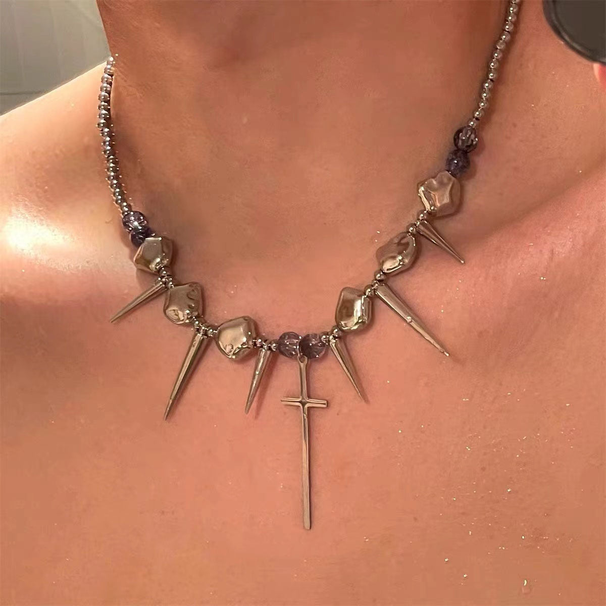 Punk Cross Choker