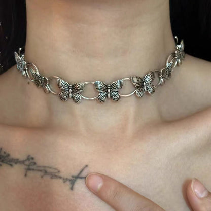 Metal Butterfly Choker