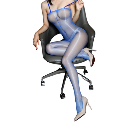 Ultra-Thin Transparent Bodysuit with Strap