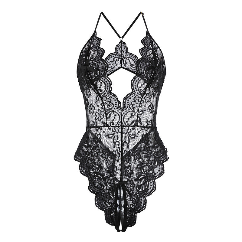 Sexy Transparent Lace Bodysuit