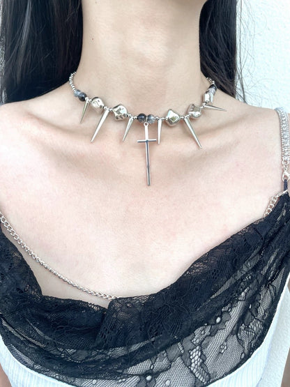 Punk Cross Choker