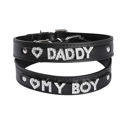 TIPSY-G  Cosplay Adjustable Rhinestone "MY BOY" Letter Collar