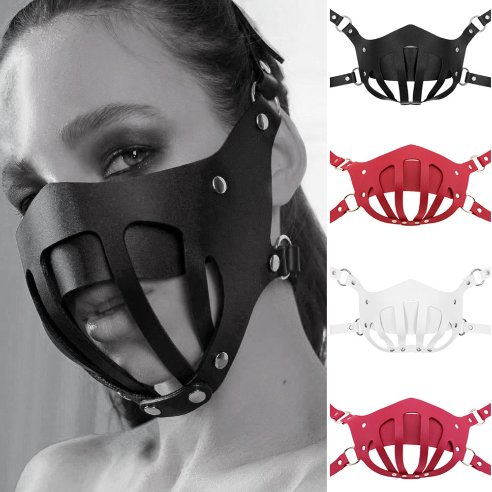 Unisex Leather Skull Mask